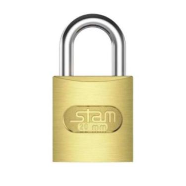 Imagem de Cadeado Zamac Latonado 20mm Haste Curta - Stam - 000179