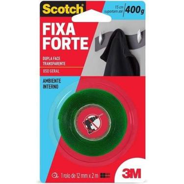 Imagem de Fita Dupla Face 3M Fixa Forte Transparente 12mm x 2m unidade