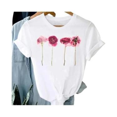 Imagem de Camiseta Feminina Respirável de Manga Curta - Gola Redonda - Alta Qual