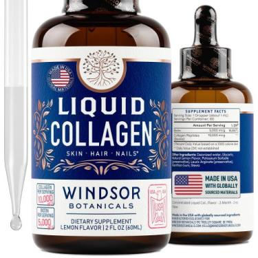 Imagem de Suplemento de colágeno líquido Windsor Botanicals 10.000 mcg 2 mL