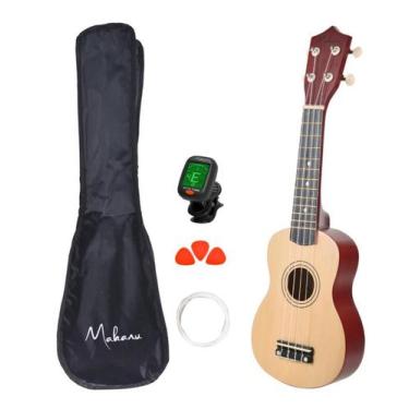 Imagem de Ukulele Acústico Soprano Makanu Com Capa Afinador e Palheta - Mazzilli