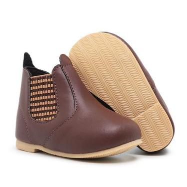 Imagem de Botinha Infantil Masculina de Bebê Café JNA SHOES, 21