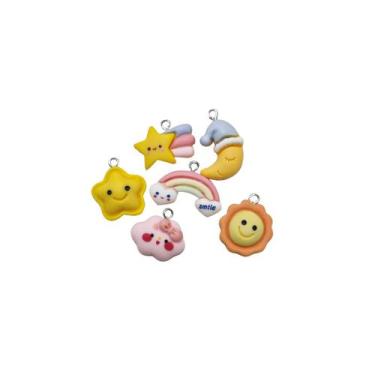 Imagem de Pingente miçangas infantil bijuterias pulseiras colar brincos 20 pinge