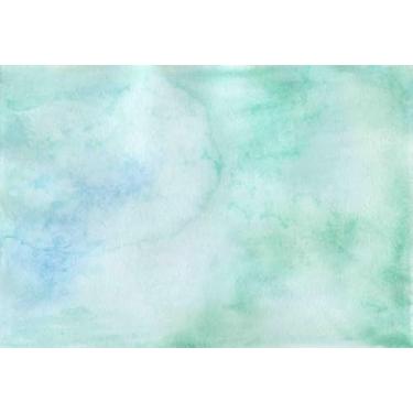 Imagem de Quadro Decorativo com Estampa Blue Abstract Watercolor Hand Painted Watercolor 30 x 30 Papel 1 unidade