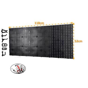 Imagem de Painel Expositor De Ferramentas Modular 118cm x 52cm Em Plástico Perfu