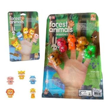 Imagem de Brinquedo Educativo Dedoches Animais Sortidos c/ 5 unidades - Lynx pro