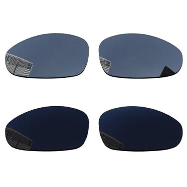 Imagem de Acefrog Lentes de reposição polarizadas de 1,5 mm para óculos de sol Oakley Juliet, material atualizado, resistente a impactos, Titânio preto + prata Stealth, One Size