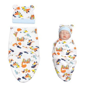 Imagem de Cobertor e chapéu Swaddle para Reborn Baby Doll Boy 43-56cm - Medylove