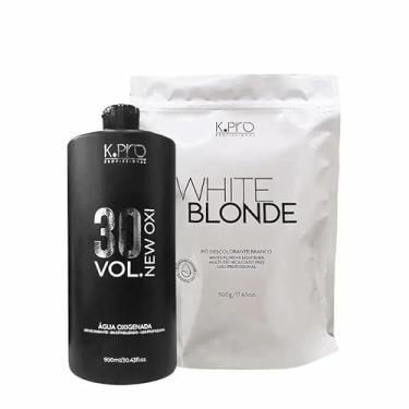 Imagem de Kit Oxi 30 Volumes 900ml + Pó White Blond 500g