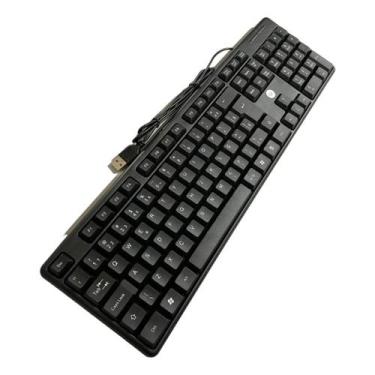 Imagem de Teclado Usb Baic Office Com Fio Abnt2 Preto Português Brasil - Bright,