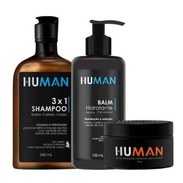 Imagem de Kit Shampoo 31 Creme Balm Pós Barba Pomada Efeito Molhado Brilho Forte