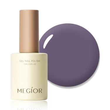 Imagem de MEGIOR Esmalte de gel roxo lilás 15 ml de absorção de luz UV de longa duração, fácil de aplicar, kit de esmalte em gel para mulheres, meninas, manicure, faça você mesmo, salão de beleza, presente para