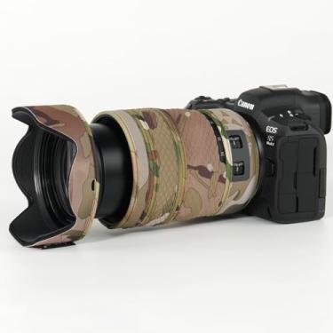 Imagem de CHASING BIRDS O revestimento impermeável de camuflagem de lente para Canon RF 24-70 mm F2.8 L é USM capa protetora de lente à prova de chuva versão IV (camuflagem do deserto, com extensor RF 2X)