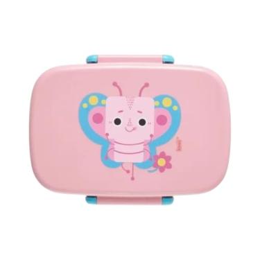 Imagem de Marmita Bento Box Filhotiis Borboleta Pipa Escolar e Passeio Infantil Bebê Antivazamento (Rosa Borboleta)