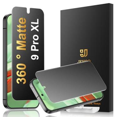 Imagem de JEHOO [Pacote com 2] Protetor de tela de privacidade de TPU fosco de 4 vias 360° para Google Pixel 9 Pro XL (não é vidro), compatível com sensor de impressão digital, filme flexível adesivo completo