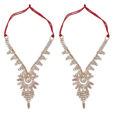 Imagem de Conjunto de 2 malas para Laddu Gopal/Devi Maa/Radha Krishna/Festival Navratri tradicional indiano, conjunto de deusas, joias de divindades, estátua de ídolo de Deus, decoração de Diwali (tamanho: - 9