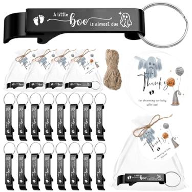 Imagem de Ecation Conjunto de 50 lembrancinhas de chá de bebê para convidados, 50 abridores de garrafas, 50 animais da floresta, etiquetas de agradecimento, 50 sacos de organza com barbante, presente para festa