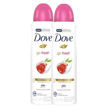 Imagem de Kit 2 Desodorante Antitranspirante Aerosol Dove Go Fresh Romã e Verbena 150ml