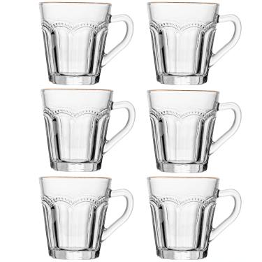 Imagem de Jogo De 6 Xícaras Café 80ml Borda Dourada Belle Epoque Lyor