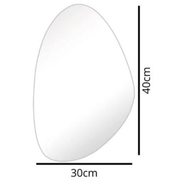 Imagem de Espelho Orgânico Decoração Moldura Metalizada Grande Médio Gigante Mol