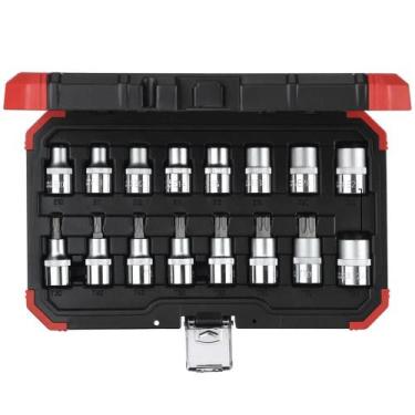 Imagem de Jogo de Soquete Torx Encaixe 3/8 + 1/2 Kit com 20 peças - Gedore Red