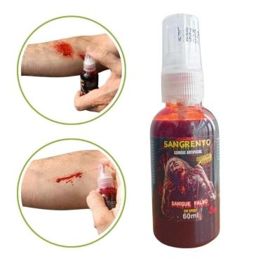 Imagem de Sangue Falso Spray Sangrento Fake Maquiagem Terror Halloween