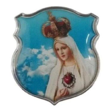 Imagem de Emblema Adesivo Relevo 3D Nossa Senhora Fatima Resinado