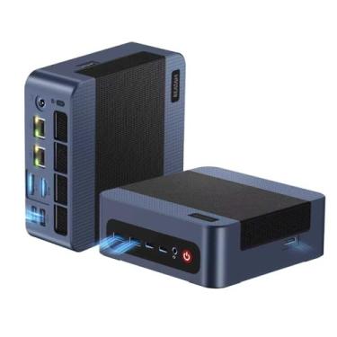 Imagem de Reatan Mini PC para jogos A6 AMD Ryzen 7 7840HS (8C/16T, até 5,1GHz) Mini computador de mesa, 32GB DDR5 5600MHz 1TB PCle4.0 SSD Mini PC, Quad Display e USB4 e HDMI/DP/USB-C, WiFi 6E, BT 5.2