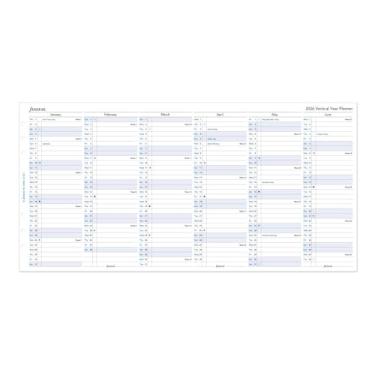 Imagem de Filofax Recarga de calendário diário, tamanho A5, agenda anual vertical, papel branco, inglês, 2026 (C68501-26)