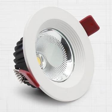 Imagem de KSSTEVNBD Holofotes embutidos em alumínio para o corpo, luminária LED 3000K (luz quente), holofotes modernos e simples para loja de roupas, sala de estar, cabine, corredor/branco/10W