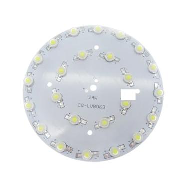 Imagem de 10 peças 1W-36W placa de base de alumínio redonda instalação dissipador de calor 1W diodos LED de alta potência espectro branco quente branco quente vermelho verde azul (24W 118 mm, azul royal 445nm)