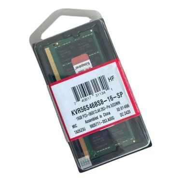 Imagem de Memória Notebook 16GB DDR5 5600MHZ Sodimm KVR56S46BS8/16 Kingston