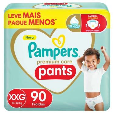 Imagem de Fralda Calça Pampers Premium Care Pants XXG 14 a 23kg 90 Fraldas, XXG,