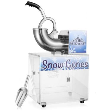 Imagem de Máquina de Raspadinha Profissional até 19 kg por Hora com Colher de Aço Inoxidável, Olde Midway, 110V