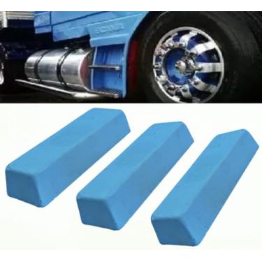 Imagem de Kit 3 Pedras Azul Polimento (1300gr) Roda Caminhão Tanque Cr