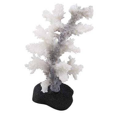 Imagem de AYNEFY Artificial de Aquário, Decoração Luminosa de Silicone Com Design Realista e Seguro para Peixes, Ideal para Decoração de Tanque de Peixes de água Doce (Cinza)