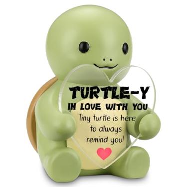 Imagem de FTONENI Estatueta de tartaruga apaixonada por você, presente romântico fofo para namorada, namorado, marido, esposa, dia dos namorados, lembrança de decoração de mesa de tartaruga de resina - FDC572