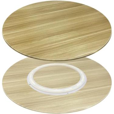 Imagem de Mesa Giratória Preguiçosa De Madeira Susan Para Mesa De Jantar Redonda 20 24 28 32 36 360 ° Mesa De Rotação Suave Silenciosa Servindo Fácil De Compartilhar C, Log Color B, ? 70cm/28inch