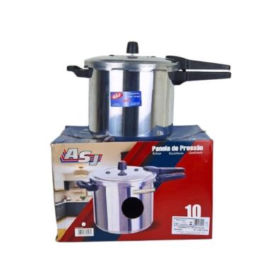 Imagem de Panela De Pressão Grande 10 Litros Polida Fechamento Externo