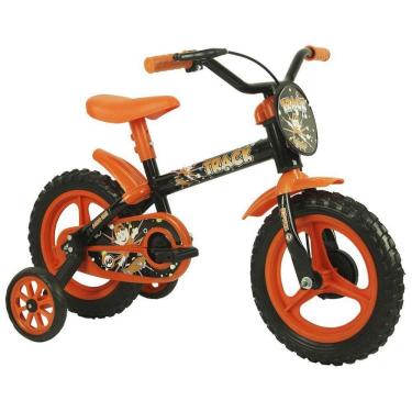 Imagem de Bicicleta Aro 12" Arco-Íris Preto/Laranja - Track & Bikes