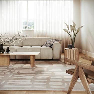 Imagem de Nuloom Belen Tapete geométrico de 5 cm x 7 cm lavável à máquina para sala de estar, quarto, sala de jantar, entrada, cinza