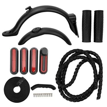 Imagem de aqxreight Para Acessórios Elétricos da Scooter Inclui Tampa Lateral de Guarda -lama Traseira da Tampa Lateral de Handbrake Silicone Grip Blue Blue (#1)