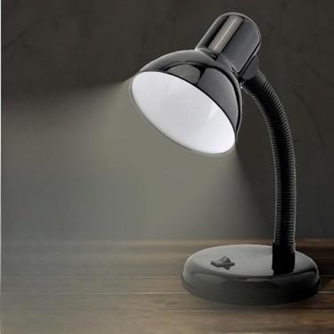 Imagem de Luminária de Mesa LED com Braço Articulado - Iluminação Focada Ajustável para Trabalhos Manuais e Leitura(Preto)