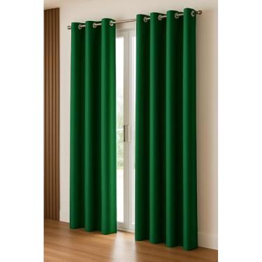 Imagem de Cortina Oxford Premium Para Sala E Quarto(VERDE BANDEIRA,2.80mt LARGURA x 2.50mt ALTURA)
