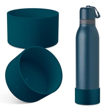 Imagem de QIONG Bota de silicone 2 peças para garrafa de água Owala FreeSip Sway 850 g e 1,134 g, copo de 1,134 g e torção de 680 g, capa protetora antiderrapante para acessórios de garrafa de água de aço