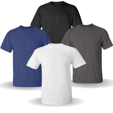 Imagem de Kit 4 Camiseta Básica Masculinas Dry Fit Jordhan Proteção UV, Preto, P