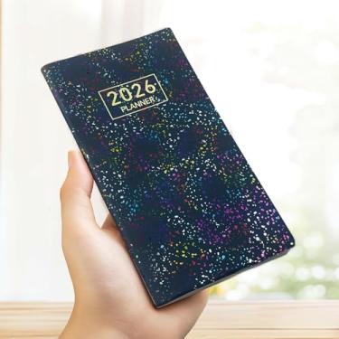 Imagem de Agenda diária A6 2026 – Calendário de bolso ultracompacto (janeiro de 2026 a dezembro de 2026), capa fina, para bolsa/bolso, preto