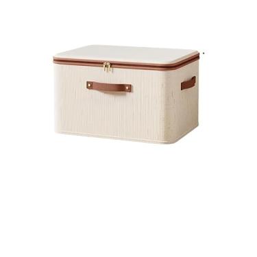 Imagem de Caixa Organizadora Dobrável para Guarda-Roupa com Zíper | 3 Modelos, Alças Reforçadas, Armazenamento de Roupas e Cobertores(56L,1pcs)