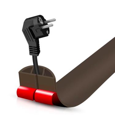 Imagem de Capa de cabo de piso, cabo autoadesivo, ocultador, piso de 9 m, protetor de cabo de alimentação para escritório, academia, exposições (CoffeeBrown, 3 cm x 3,3 pol.)