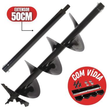 Imagem de Broca Perfurador De Solo Com Alongador 50cm Para Perfuração